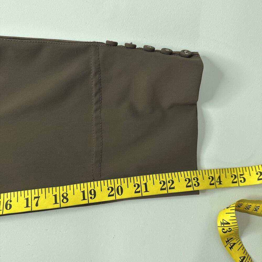IC Connie K Pants Womens Medium Brown Tan Pull on‎ Crop Stretch Slinky Art - Picture 11 of 13